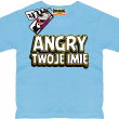 Angry + Twoje imię oryginalna koszulka dziecięca - błękitny