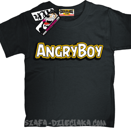 Angryboy super koszulka dla syna - czarny