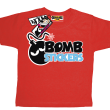 Bomb stickers oryginalny tshirt dziecięcy - red