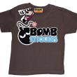 Bomb stickers oryginalny tshirt dziecięcy - brown