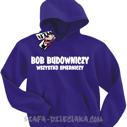 Bob budowniczy zabawna bluza dziecięca - fioletowy
