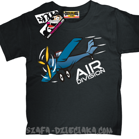 Air Division Samolocik - koszulka dziecięca - czarny