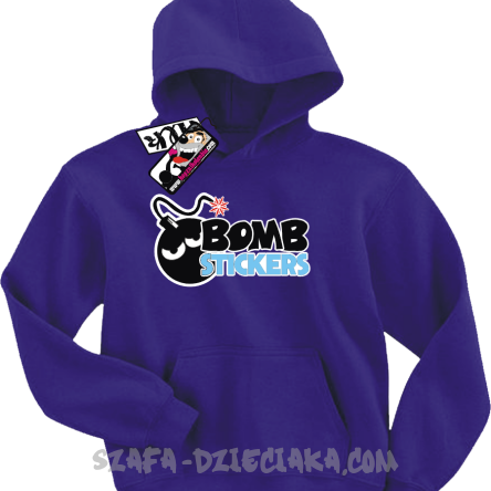 Bomb stickers świetna bluza dziecięca - purple