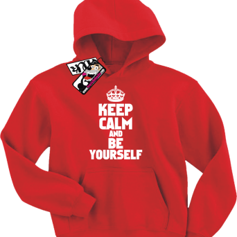 Keep calm and be yourself - super bluza z kapturem dla dziecka, kod: SZDZ00084S