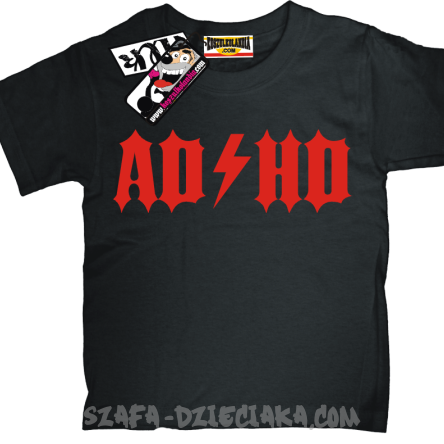 ADHD koszulka z nadrukiem - black