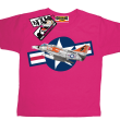 Air force one samolot wojskowy świetna koszulka dla syna - różowa