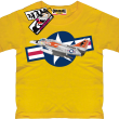 Air force one samolot wojskowy świetna koszulka dla syna - żółta