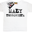 Mały terrorysta zabawna koszulka dla syna - biała