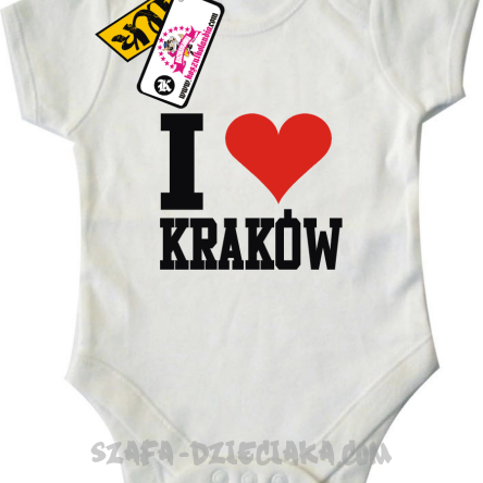 I love Kraków - body dla Maluszka - biały