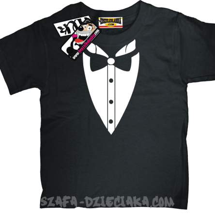 Frak elegancki pomysłowa koszulka dla dziecka - black