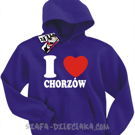 I love Chorzów bluza dziecięca - fioletowy