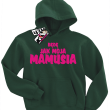 Będę jak moja mamusia dziecięca bluza z kapturem -  butelkowy