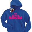 Będę jak moja mamusia dziecięca bluza z kapturem - niebieski 