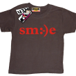 Smile - koszulka dziecięca - brązowy