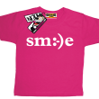 Smile - koszulka dziecięca - różowy