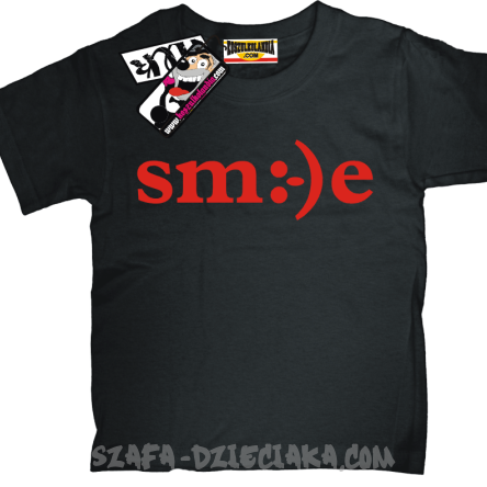 Smile - koszulka dziecięca - czarny