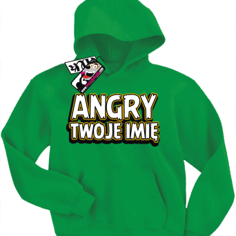 Angry + Twoje imię - bluza dziecięca z nadrukiem, kod: SZDZ00176S