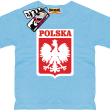 Polska, dziecięca koszulka - błękitna