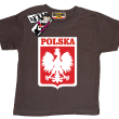 Polska, dziecięca koszulka - brązowa