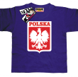 Polska, dziecięca koszulka - fioletowa