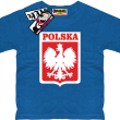 Polska, dziecięca koszulka - niebieska