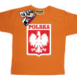 Polska, dziecięca koszulka - pomarańczowa