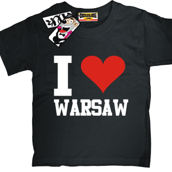 I love Warsaw - oryginalna dziecięca koszulka, kod: SZDZ00117K