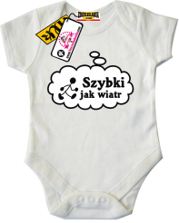 Szybki jak wiatr - body dziecięce, kod: SZDZ00182B