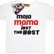 Moja mama jest the best dziecięcy tshirt - white