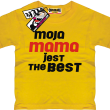 Moja mama jest the best dziecięcy tshirt - yellow