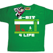 Gra 8-bit 4 life tshirt dla dziecka - zielony