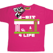 Gra 8-bit 4 life tshirt dla dziecka - różowy