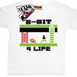 Gra 8-bit 4 life tshirt dla dziecka - biały