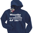 Wszystko co lubię jest zabronione bluza dziecięca z nadrukiem - granatowa