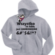 Wszystko co lubię jest zabronione bluza dziecięca z nadrukiem - melanżowa
