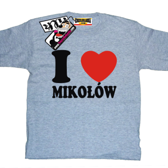 I love Mikołów - dziecięca koszulka z nadrukiem, kod: Nr SZDZ00221K