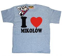 I love Mikołów - dziecięca koszulka z nadrukiem, kod: Nr SZDZ00221K