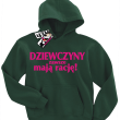 Dziewczyny zawsze mają rację - bluza dziecięca z kapturem - butelkowy