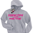 Dziewczyny zawsze mają rację - bluza dziecięca z kapturem - melanżowy