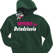 Wnusia dziadziusia świetna bluza dla dziewczynki - butelkowy
