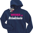 Wnusia dziadziusia świetna bluza dla dziewczynki - granatowy