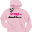 Wnusia dziadziusia świetna bluza dla dziewczynki - różowy