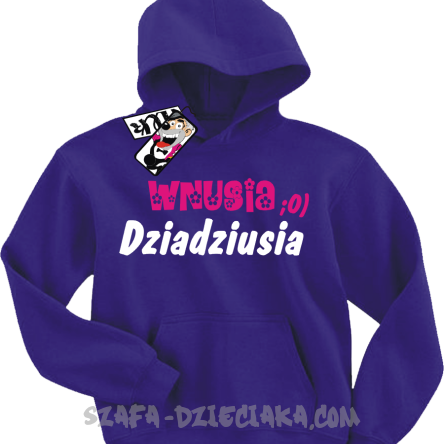 Wnusia dziadziusia świetna bluza dla dziewczynki - fioletowy