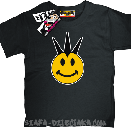 Imprezowy Emotik - koszulka dla dziecka - czarny