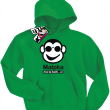 Małpka chce się bawić świetna bluza dziecięca - green