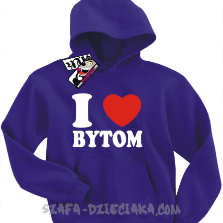 I love Bytom bluza dziecięca - fioletowy