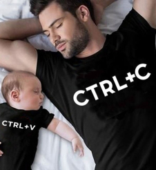 CTRL + C - CTRL + V  - koszulka męska i koszulka dziecięca - ZESTAW