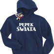 Pępek świata super dziecięca bluza z kapturem - navy blue