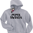 Pępek świata super dziecięca bluza z kapturem - ash