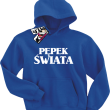 Pępek świata super dziecięca bluza z kapturem -  blue